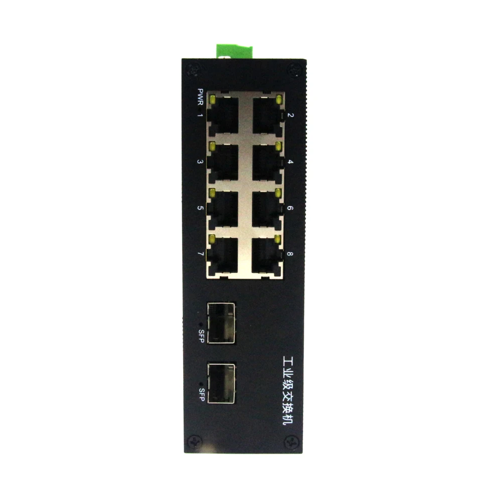 10-Port DC12~52V 1000M 8 Electric 1 SFP Interface Optical DIN Rail Unmanaged Industrial Ethernet Switch