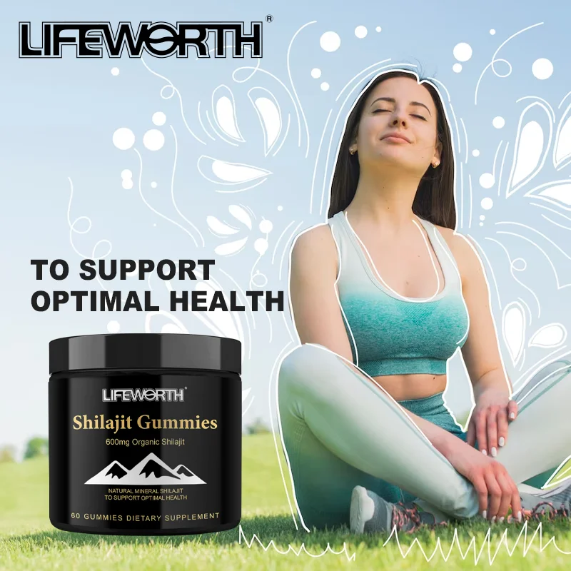 Lifeworth private label Shilajit Gummy Fulvic Acid Shilajit Resin Pure Himalayan Shilajit Shilajeet Salajit