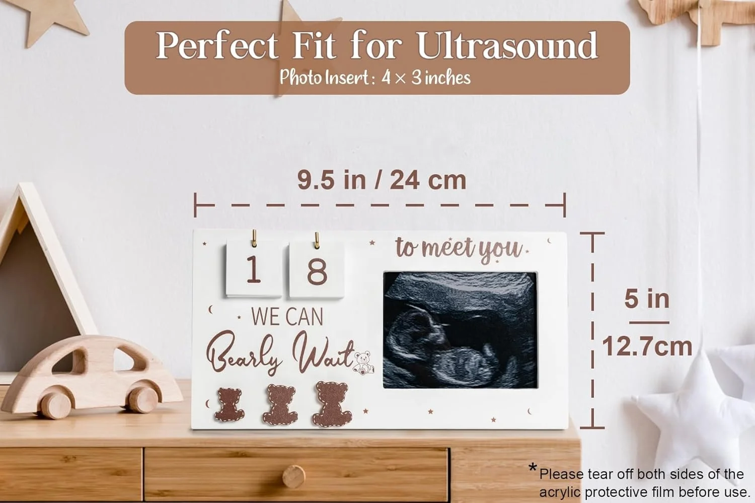 Newborn birth milestone photo commemorative wooden photo frame bedroom decoration photo frame