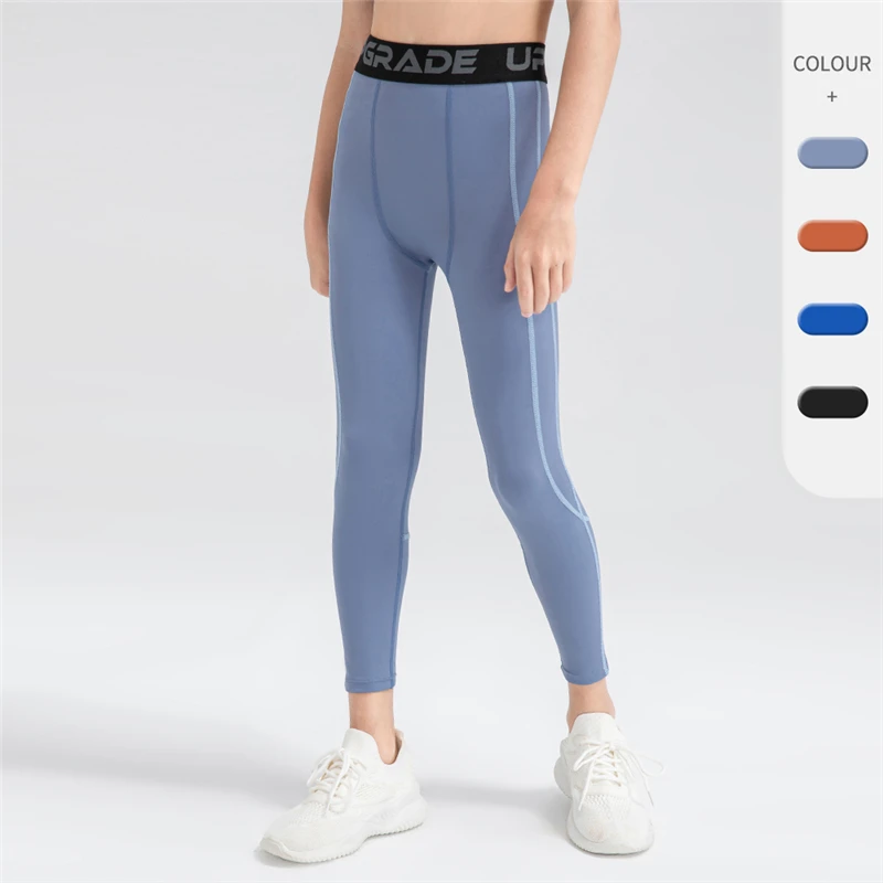 Quick Dry High Elastic Gym Running Sports Basketball Kids Boys Compression Tights Leggings boys compression wear