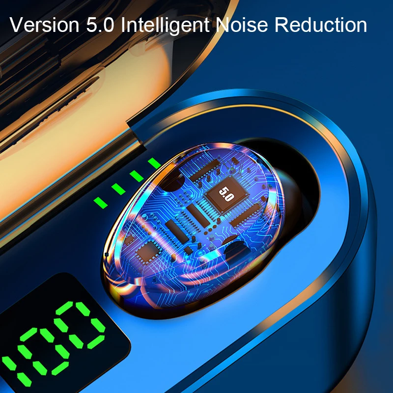 Touch Control Wireless Charging 8D ANC Stereo Earphone F9 TWS Earbuds