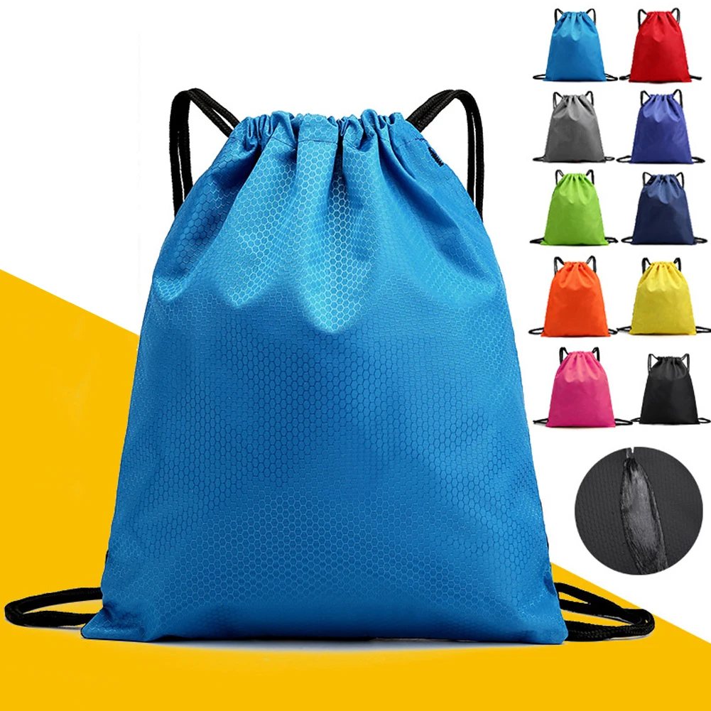 Quick-drying Double Handle Waterproof Large Capacity Drawstring Training Bag New Backpack Pull Rope Fitness Sports Schoolbag