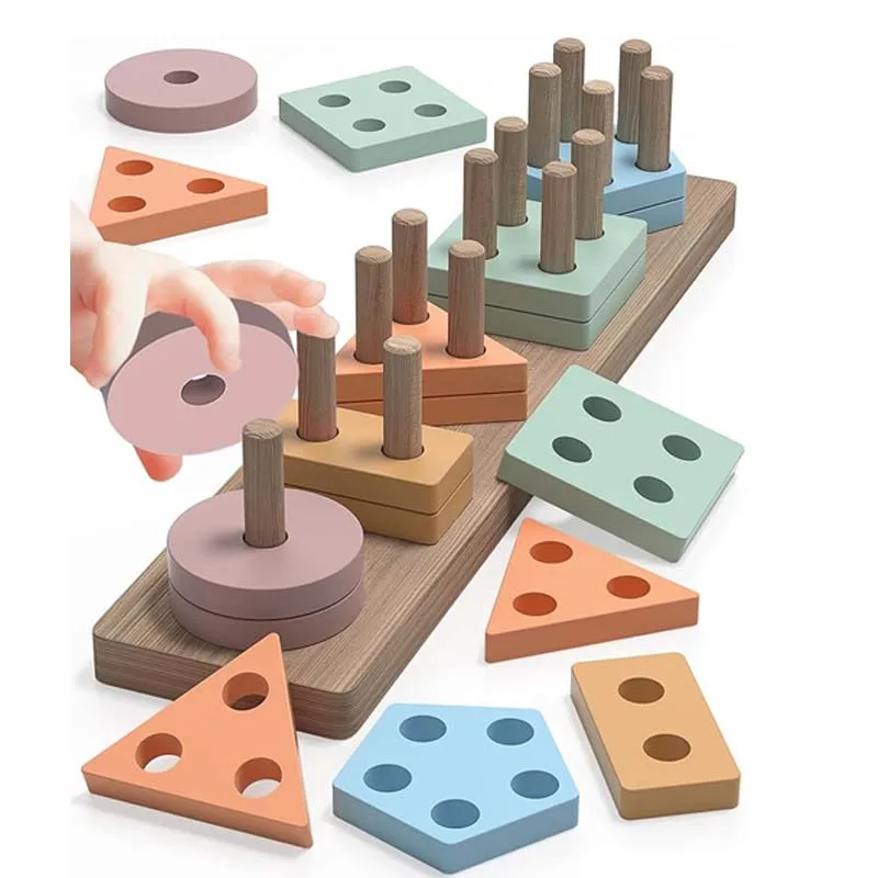 Montessori Toys for 1 2 3 Year Old Boys Girls Shape Sorter Wooden Toys for Toddlers 1-3 Toddler Toys Girl Boy Gifts