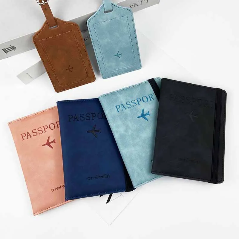 PU Passport Holder card Storage Leather Boarding pass Passport Holder Cross-border Travel Document Card Passport Holder