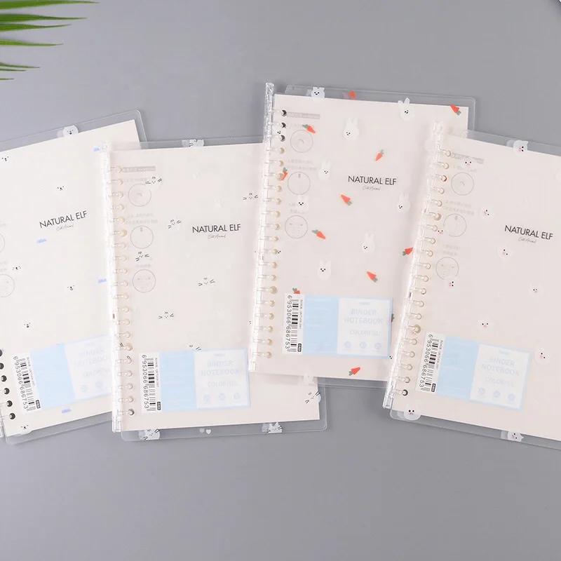 A5 B5 Plastic PP Soft Cover Journal Business Office Diary Coil Spiral Sketchbook Loose Leaf Refillable Binder Notebook