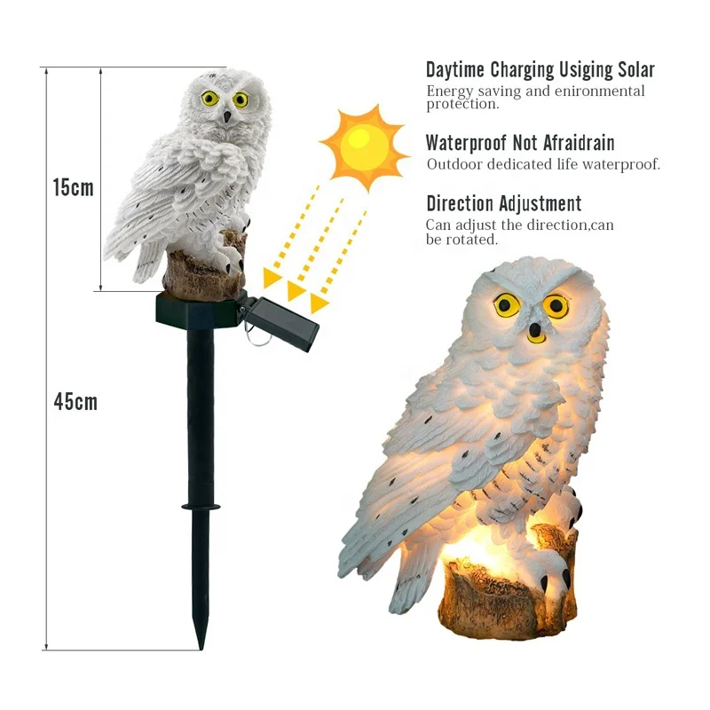 Owl decorative solar garden LED lamp lawn waterproof lamp outdoor garden solar lamp