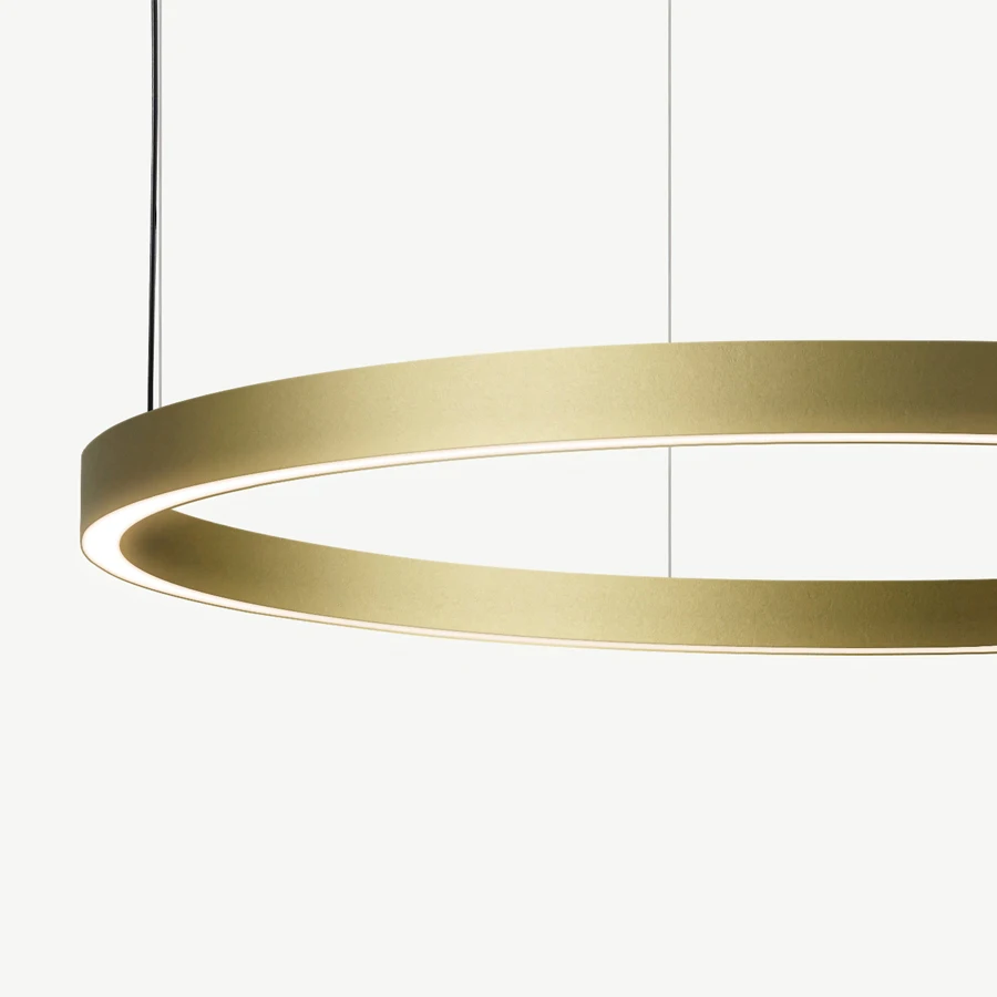 4m 120w 40mm Width Big Diameter Circle Ring Led Curved Profile Office Hanging Light for Commercial Lighting