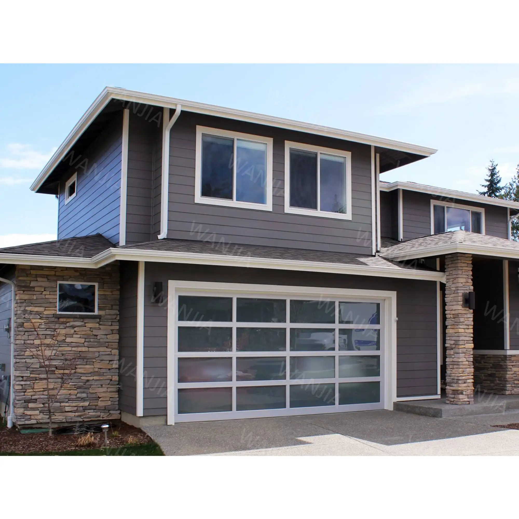 Latest Product Smart Electric Modern Design Garage Door Aluminum Glass Garage Door