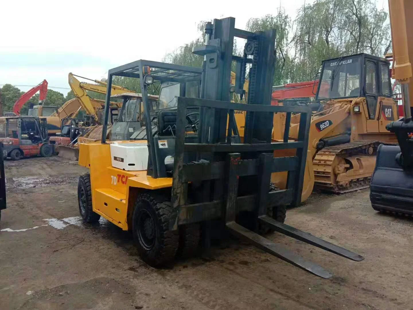 Forklift Truck With Side Shift Japanese Engine Used 7 ton TCM forklift for hot sale