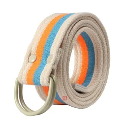 High Quality vitality Canvas belt for men/women Alloy Double ring buckle Non-porous Design Korean simplicity waist belt