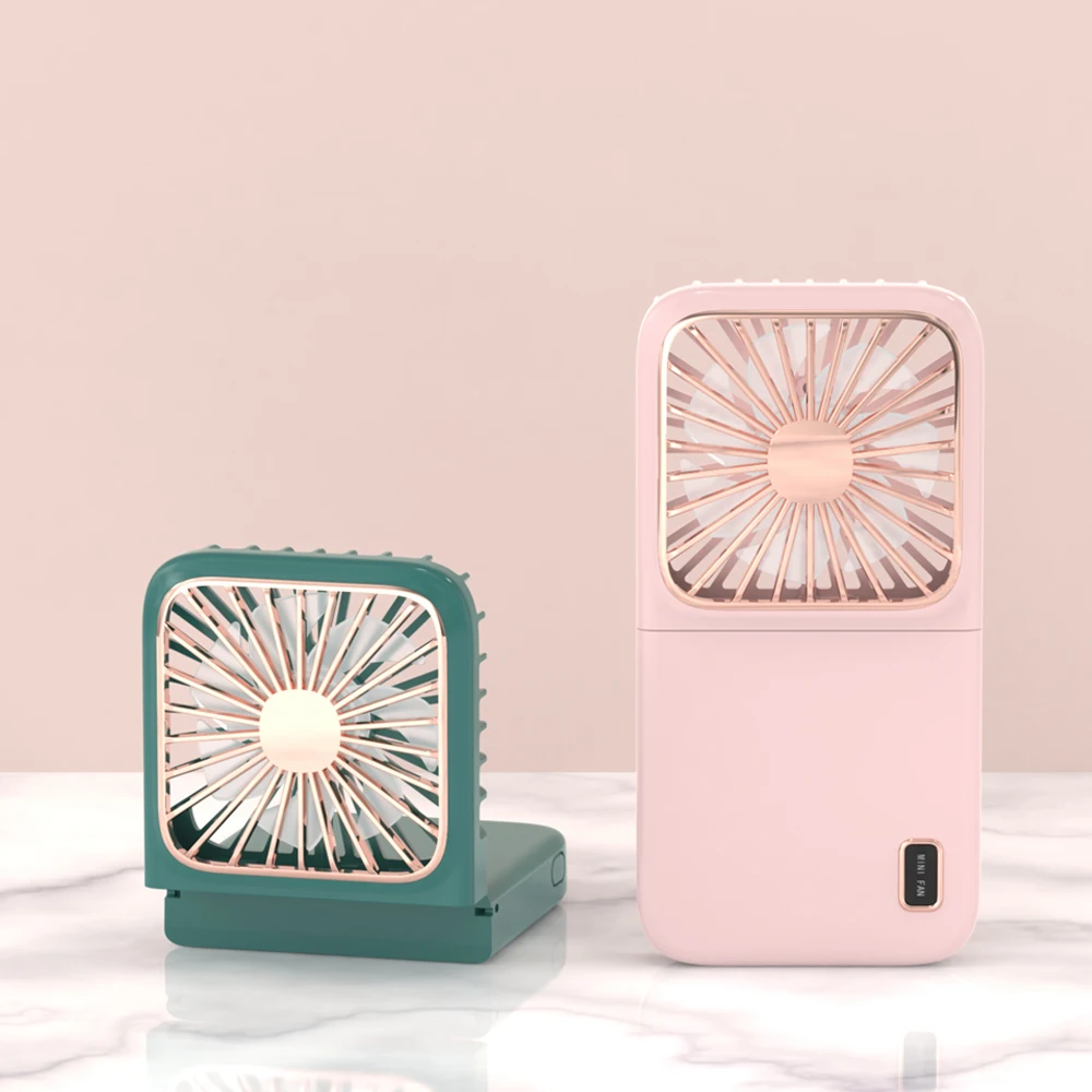 
2021 низкий уровень шума 180 градусов Регулировка складной мини настольный вентилятор USB шейный вентилятор перезаряжаемый ручной вентилятор 