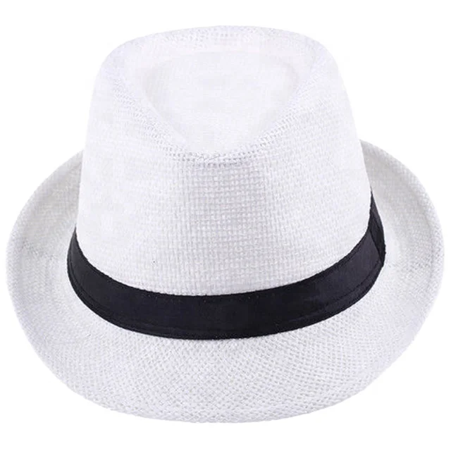 Womens Mens Fedora Trilby Gangster Cap Cheap Summer Beach Sun Straw Panama Hat Cap