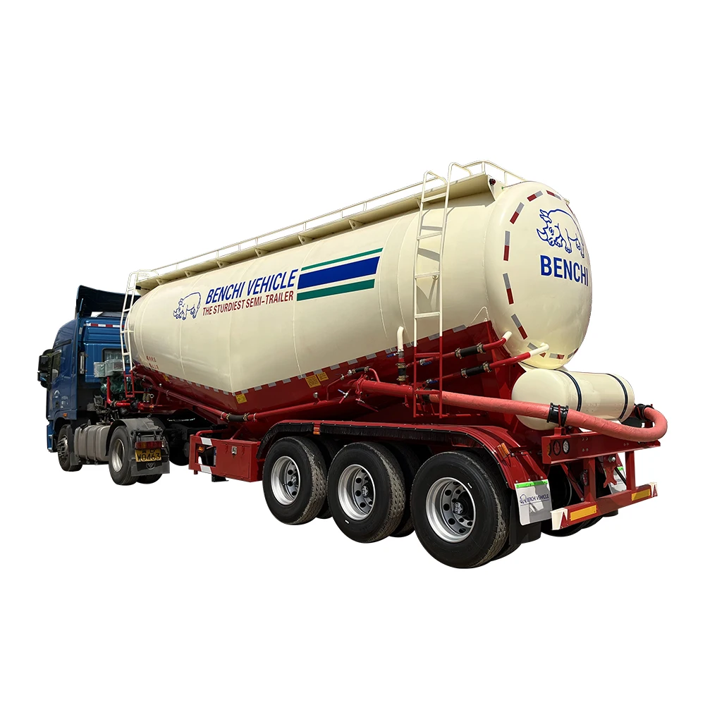 V type Bulk Cement Tank Trailer 3axle Fly Ash Cement Bulker Silo Tanker Pneumatic Semi Truck Trailer for sale