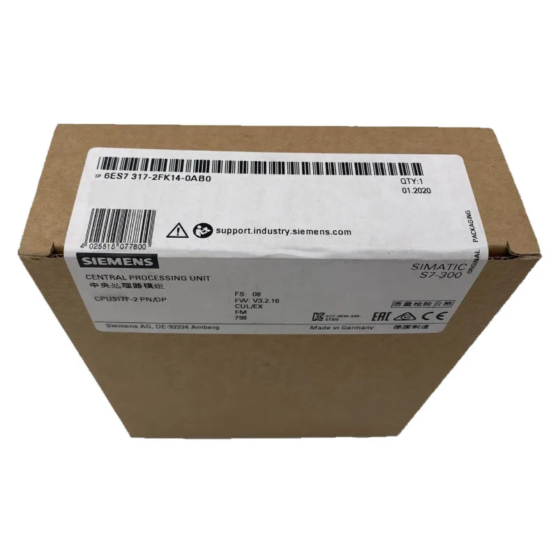 6ES7 317-2FK14-0AB0 S7-300 CPU 317F-2 PN/DP 6ES7317-2FK14-0AB0 PLC Module 317-2FK14-0AB0 Central processing unit
