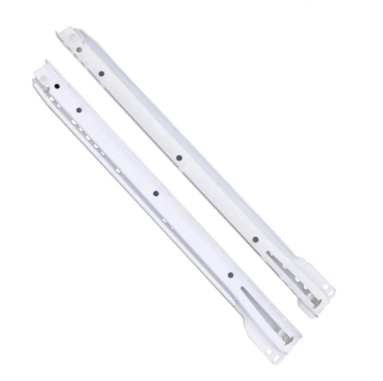 Good quality FGV TYPE white iron cabinet roller bearing drawer Slides with nylon wheel roller rails