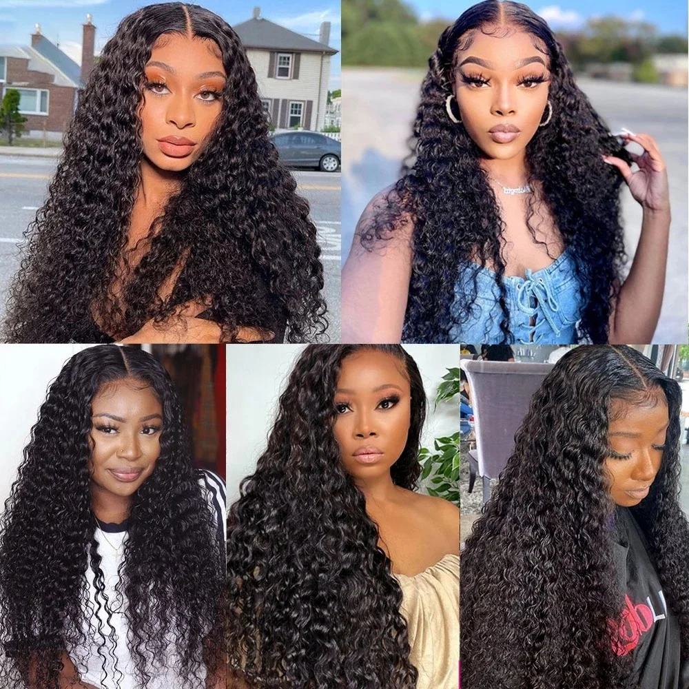 Vendor Raw Brazilian 13x6 HD Swiss Human Hair Transparent Lace Front Wig Deep Wave HD Lace Frontal Wig for Black Women