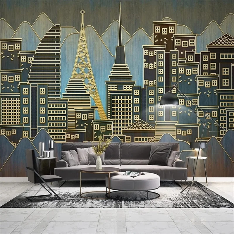 City Wallpapers Self-adhesive Living Room Wallpaper Night Club Wallpaper