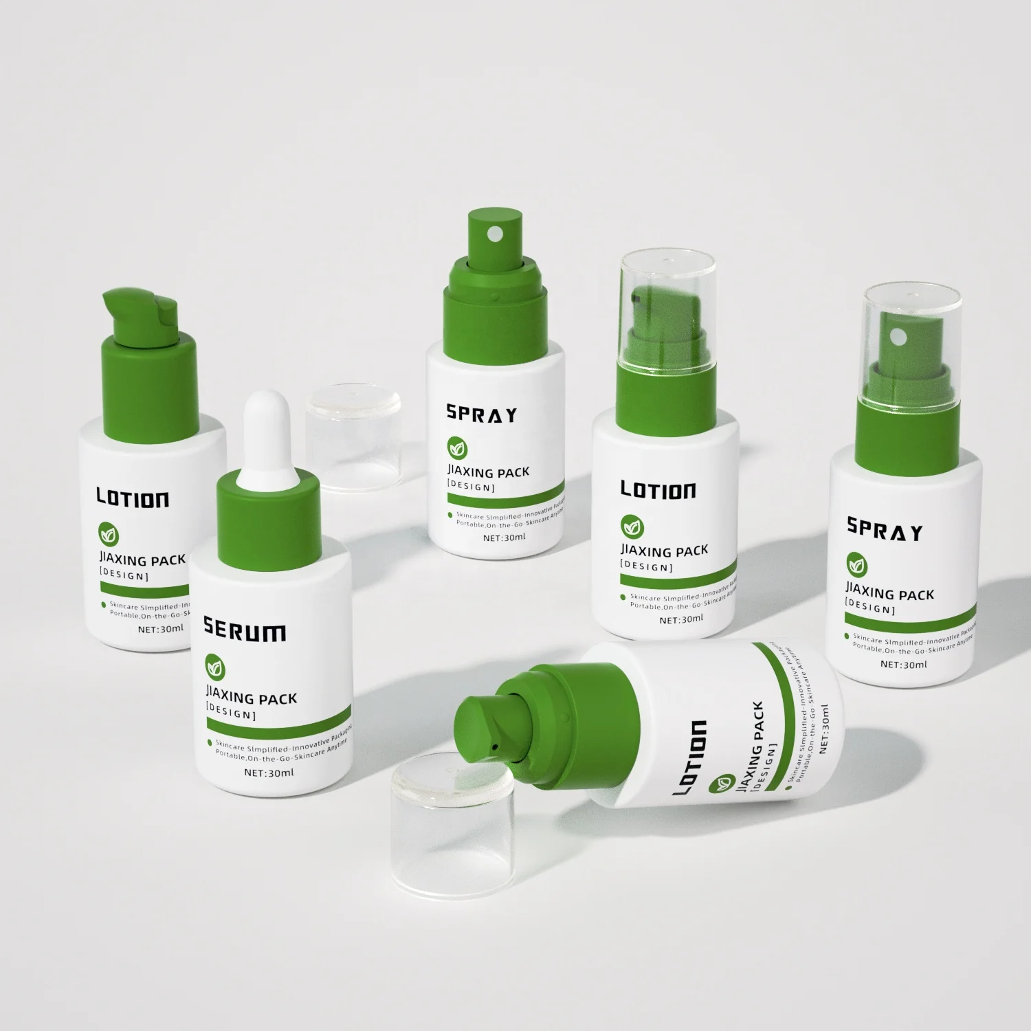 30ml High Quality Skincare Container Face Lotion Toner Luxury Serum Bottle Glass Cosmetics Packaging Pump Spray