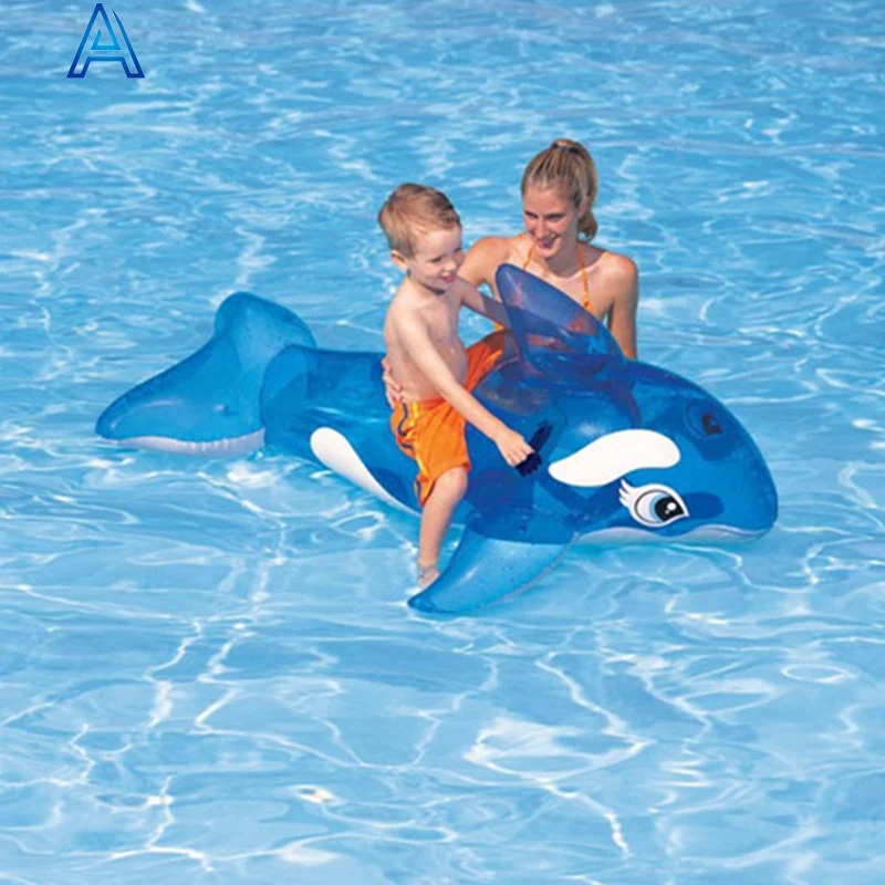 Shark whale fish dolphin inflatable ride on toys water swimming pool float cartoon boat mattress for kids children