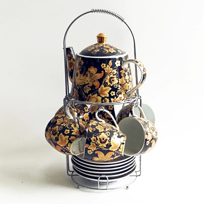 British Royal Series Wholesale Noble classical tea cup gift ceramic Tea Service set for 6