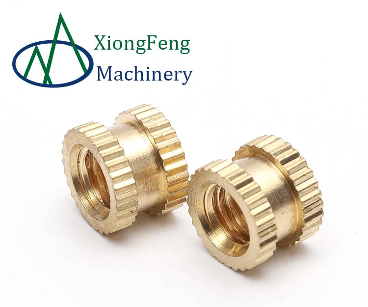 
Custom precision CNC machined brass nuts threaded inserts nuts 