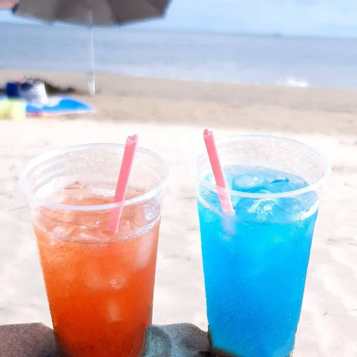 Disposable Heart shaped pink straw disposable drinking straw for kids for home birthday party wedding Valentines day