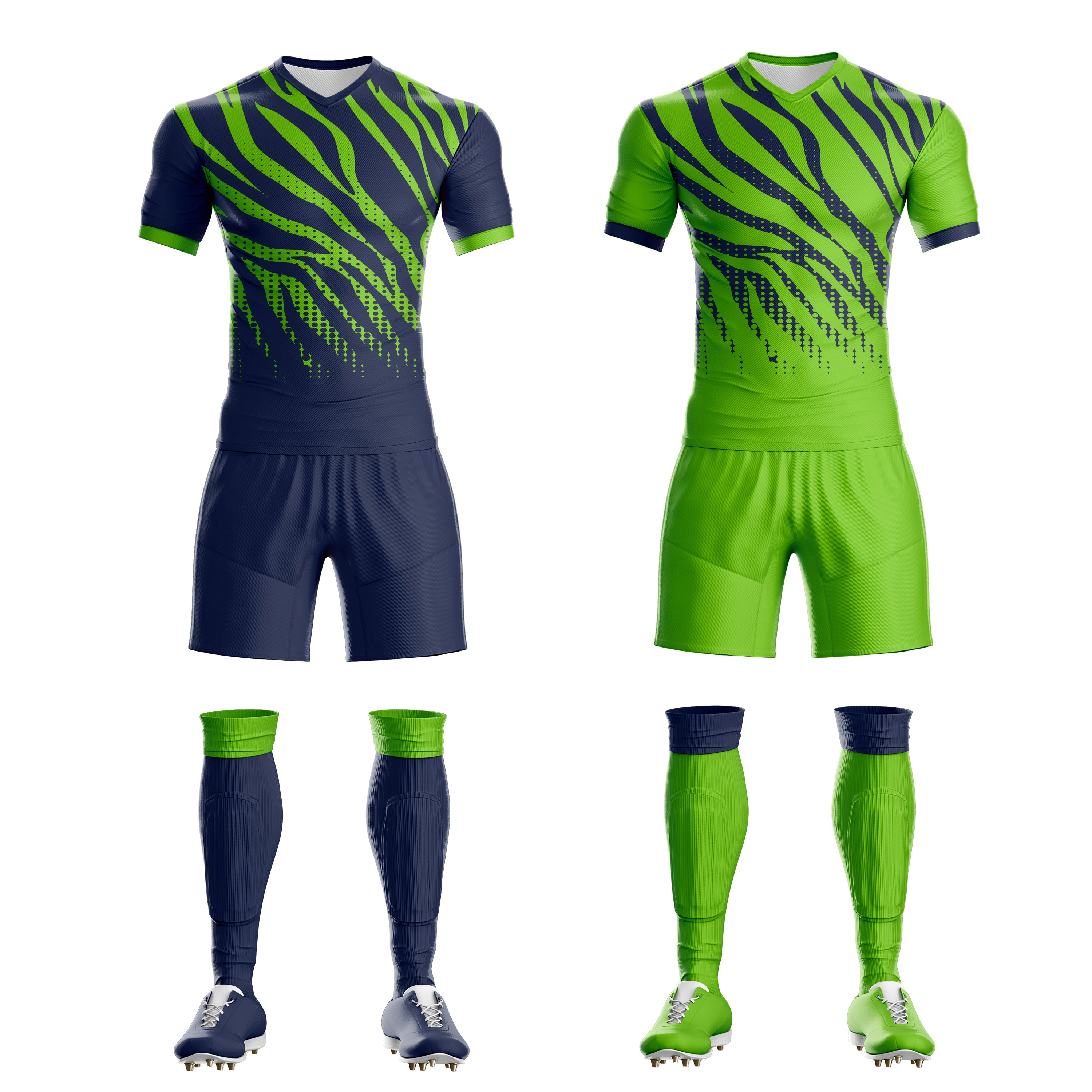 24/25 Custom Sublimation Reversible Soccer Jersey Personal Design Quick Dry Football  Club Training Soccer Uniform For Men