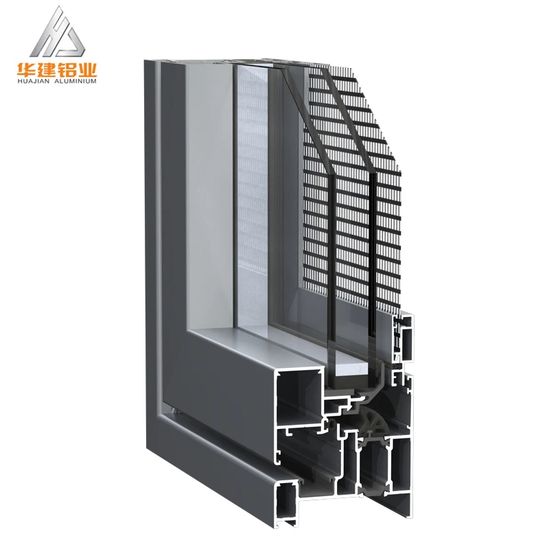 High quality efficient thermal break aluminum triple glazed windows aluminum floating  windows profiles for sale
