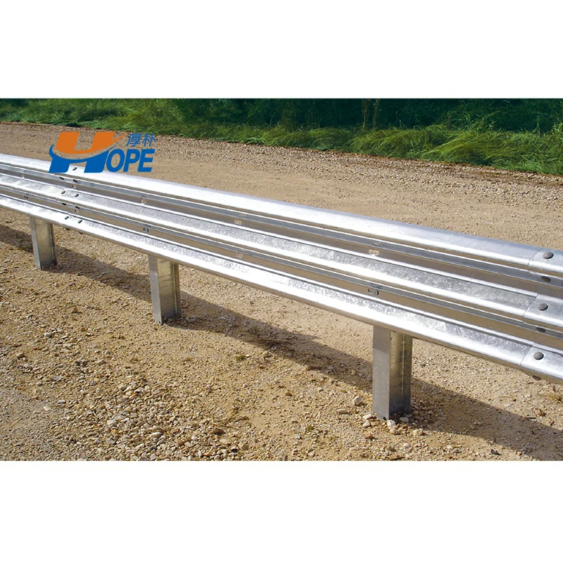 Highway Steel Guardrail Hot Dip Galvanized Surface Treatment
