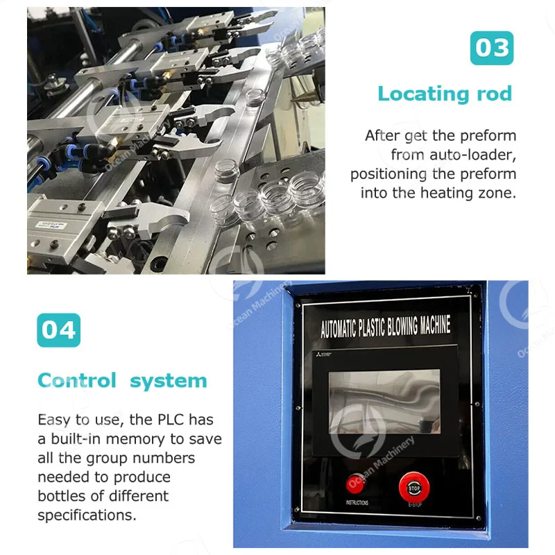 OCEAN China Good Price Plastic Bottle Blow Make Machine 9 Cavity Cooking Oil Bottle Blow Molding Machine