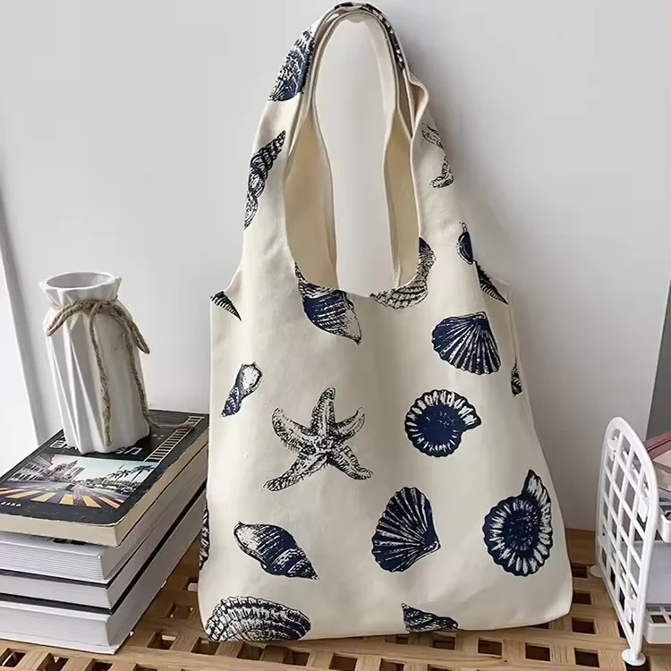 Promotion Reusable New Fashion Custom Logo Blank Canvas Organic Tote Bag Cotton Canvas Shopping