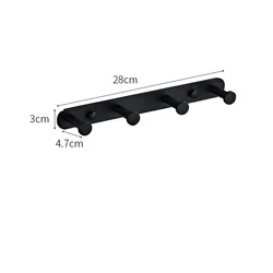 Best Selling Hard Modern Design Bathroom Accessories Metal Hangers Bathrobe Row Wall Hooks