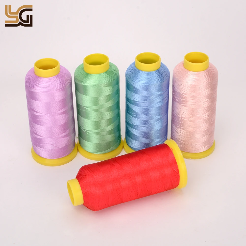 120D/2 embroidery thread high tenacity 100% polyester thread for Machine embroidery Home clothing