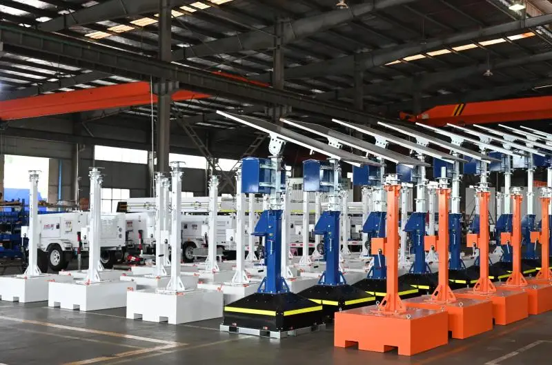 Smart Remote Control Solar Camera PTZ Tower on Mobile Telescopic Mast