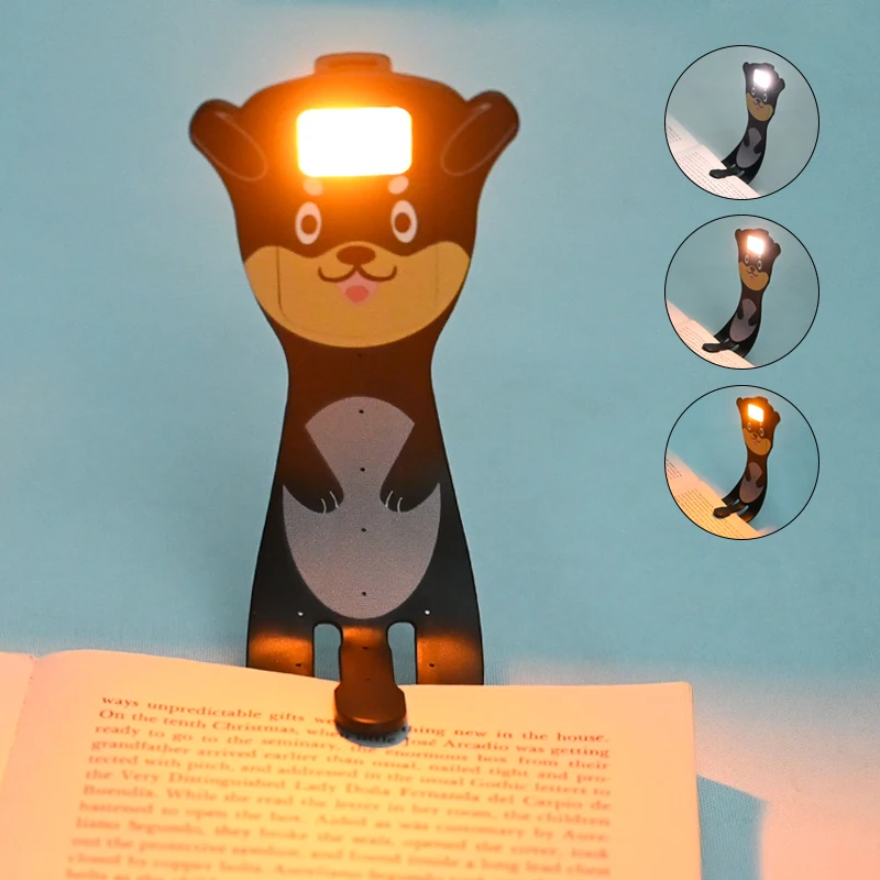 Custom Pattern Cute Animals Bookmark Light Portable Led Book Lights 6~24 Hours Use Time Mini Book Light for Reading in bed