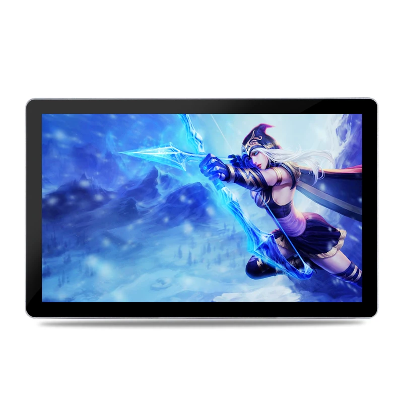 Commercial Playing Monitor Ultra Thin Digital Signage Screen Wall Mount Lcd Advertising Display Digital Signage Black