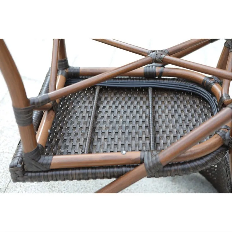 
JS HD672 Youya cheap patio furniture round 6 seater garden rattan table and chairs for bistro set 