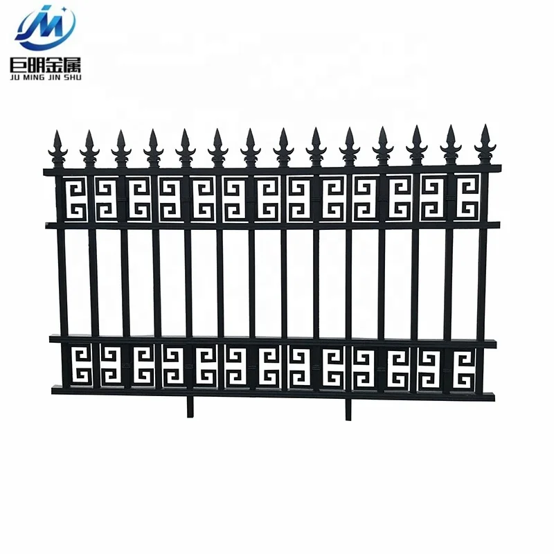 Factory direct price top-selling design galvanized iron gate and metal fence wrought iron material zinc steel fence panels