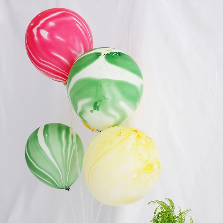 
Amazon popular china festival decoration multi color marble balloon custom color print beautiful marble latex balloon 