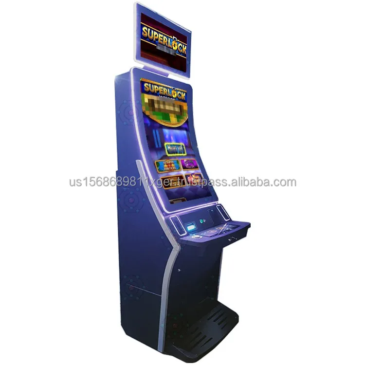 New Design 43-Inch Curved Skill Arcade Machine Fire Link Luxury Style Console with 2 Buttons Super Lock Game Cabinet Cup Holder