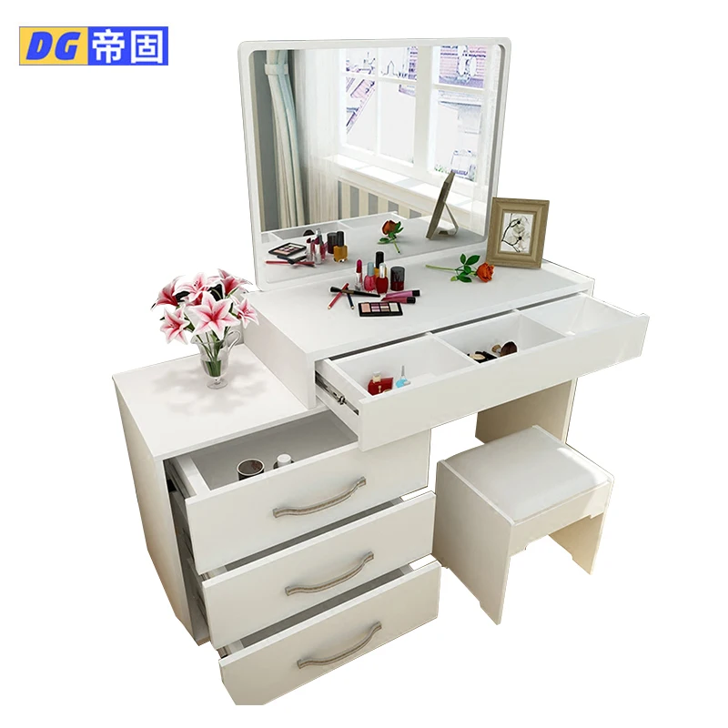 
White color dressing makeup table dresser with drawer bedroom girl 