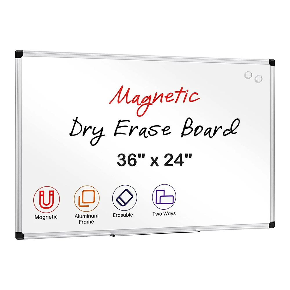 Factory Customize size Office Dry Erase whiteboard Hanging Wall Magnetic for Classroom 36 x 24 Inch Magnetic Aluminum Frame