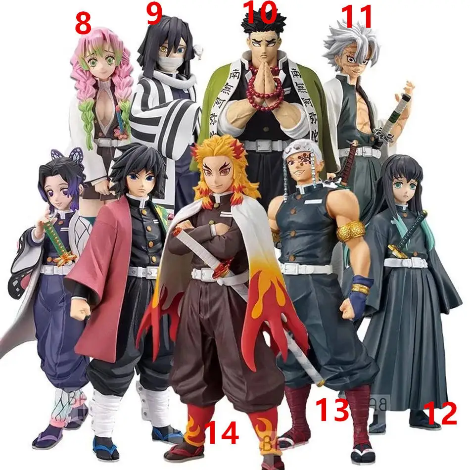 14 Styles Demon Slayer : Kimetsu no Yaiba Kamado Tanjirou Kamado Nezuko Cartoon Model Toy Anime PVC Figure