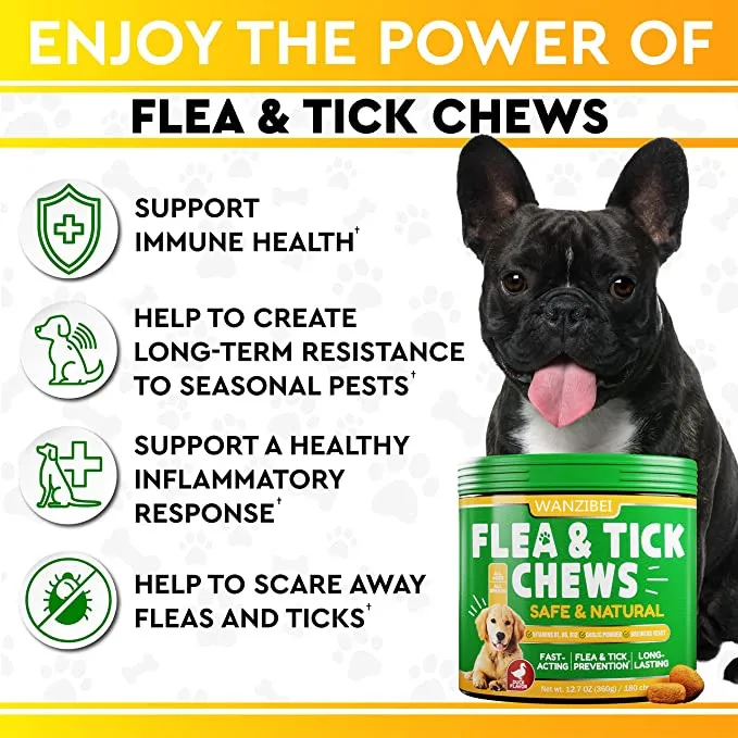 Amazon Hot Item Dogs Flea and Tick Prevention Natural Flea and Tick Supplement for Pet Health Care Pest Defense Safe