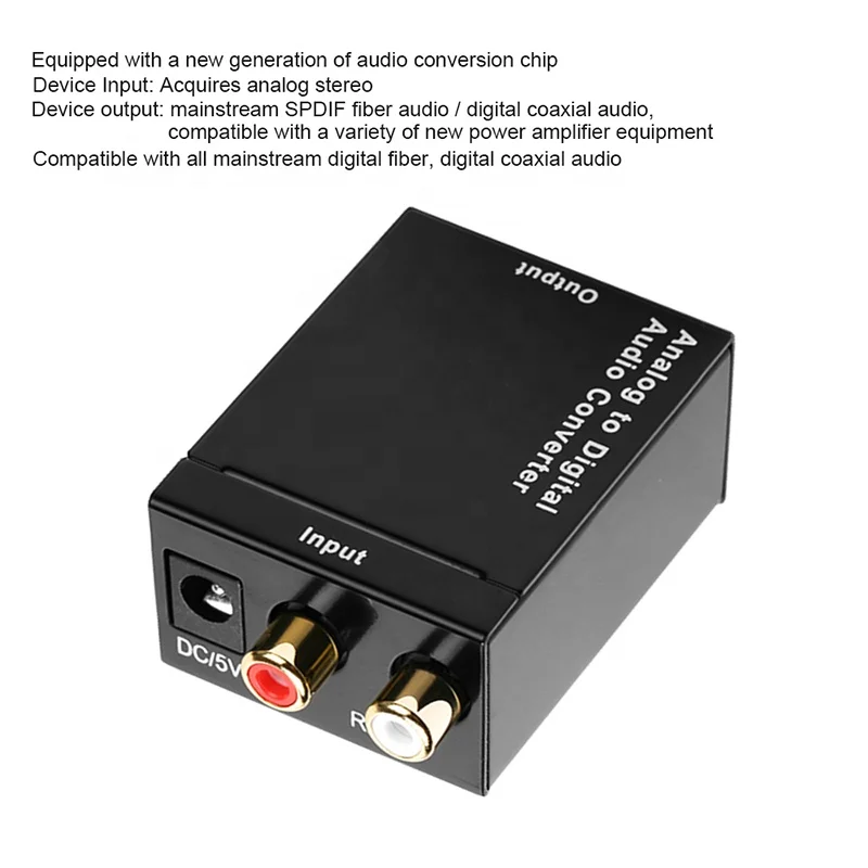 Xput Analog-To-Digital Converter Analog Audio Signal To Digital Optical Fiber Spdif Coaxial Audio Signal Converter Adapter