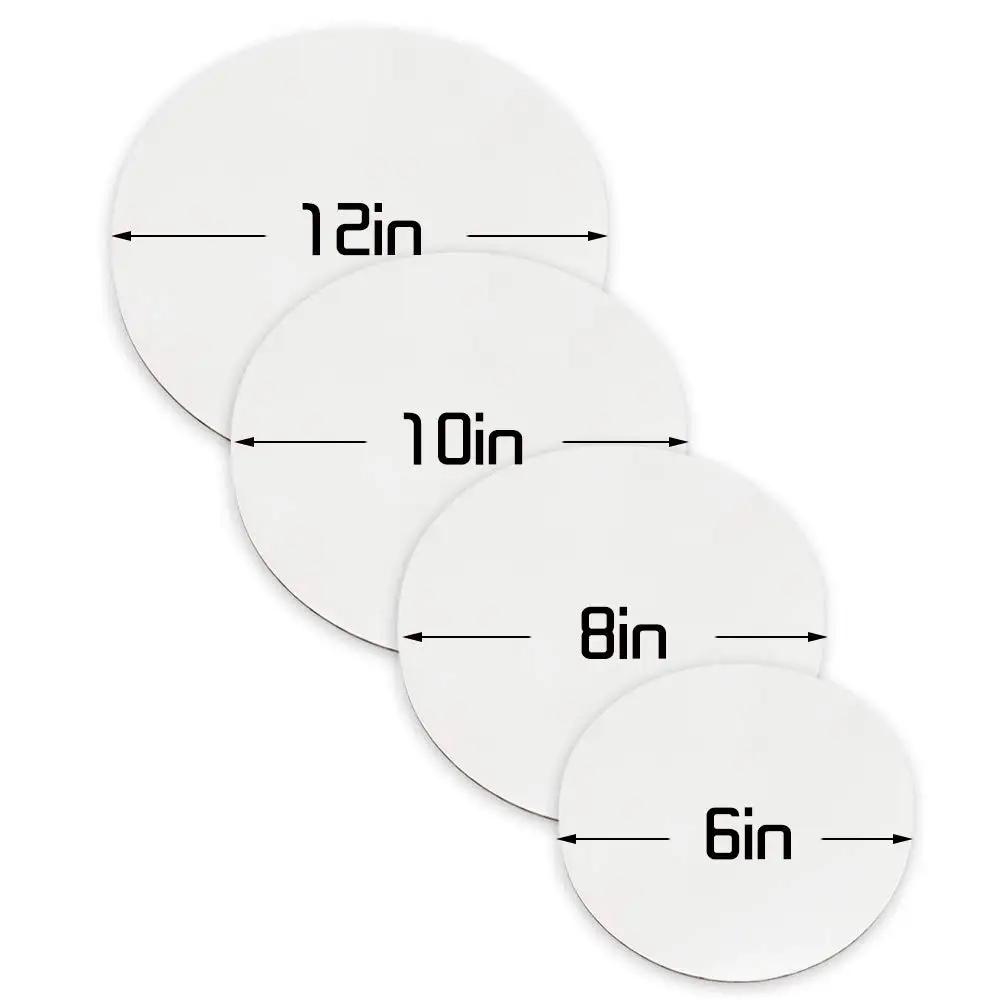 Cake Board Rounds White Cake Base boards drum Circle Cardboard Base (6, 8, 10 & 12-Inch) For Cake Decorating