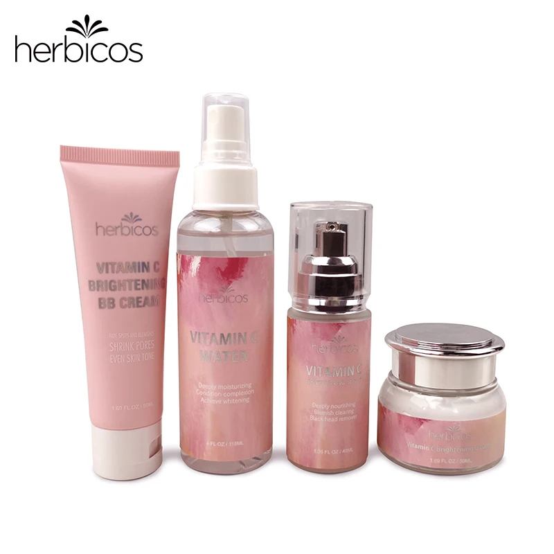 Vitamin C Whitening Skin Care Set Face Cream Emulsions Serum Skin Whitener Korean Skin Care Products