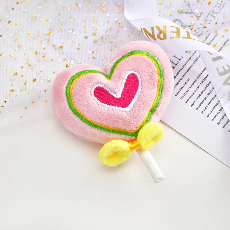New love lollipop cotton doll handmade DIY hairpin plush brooch accessories material Keychain pendant