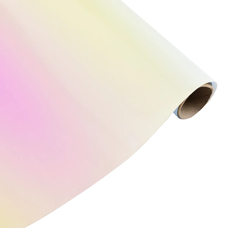 
Factory Wholesale Personality Design Ins Pink Blue Gradient Gift Wrapping Paper Roll 
