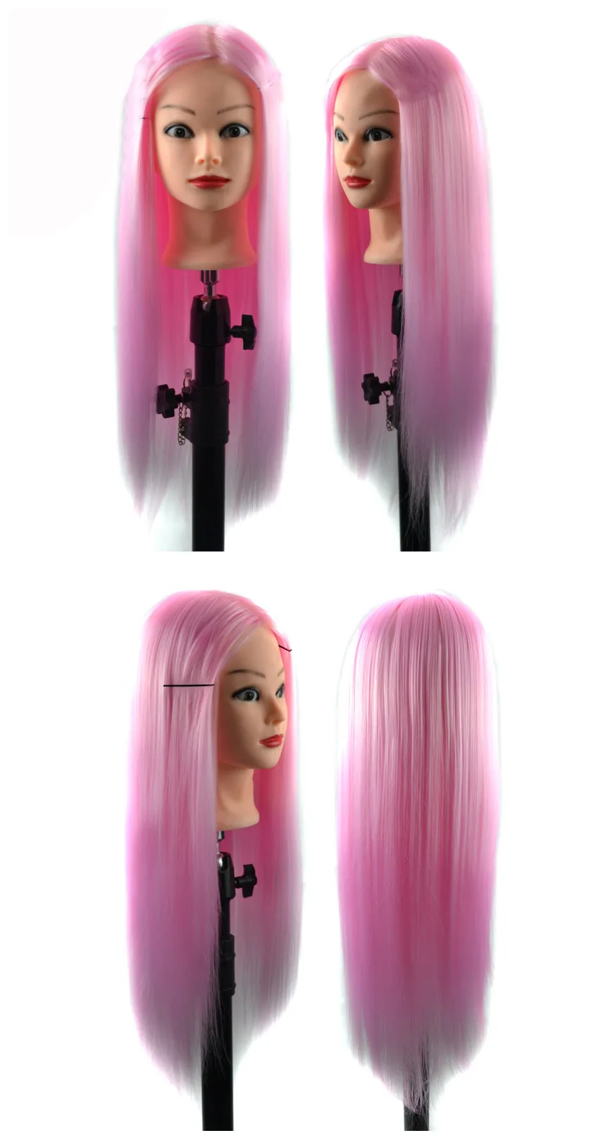 100% Real Hair Cosmetology Salon Practice Hairdresser Training Head American African Mannequin